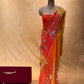 ( DELIVERY IN 25 DAYS ) SHADED CHIFFON HAND EMBROIDERED SAREE EMBELLISHED WITH SEQUINS & AARI WORK