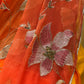 ( DELIVERY IN 25 DAYS ) SHADED CHIFFON HAND EMBROIDERED SAREE EMBELLISHED WITH SEQUINS & AARI WORK