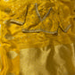 YELLOW DOLA TISSUE SILK SAREE WITH PEARL & CUTDANA EMBELLISHED READYMADE BLOUSE