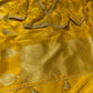 YELLOW DOLA TISSUE SILK SAREE WITH PEARL & CUTDANA EMBELLISHED READYMADE BLOUSE