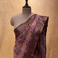 PEACH COLOUR DOLA SILK SAREE EMBELLISHED WITH ZARI BORDER