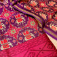 HOT PINK COLOUR CHANDERI SILK PRINTED UNSTITCHED SUIT