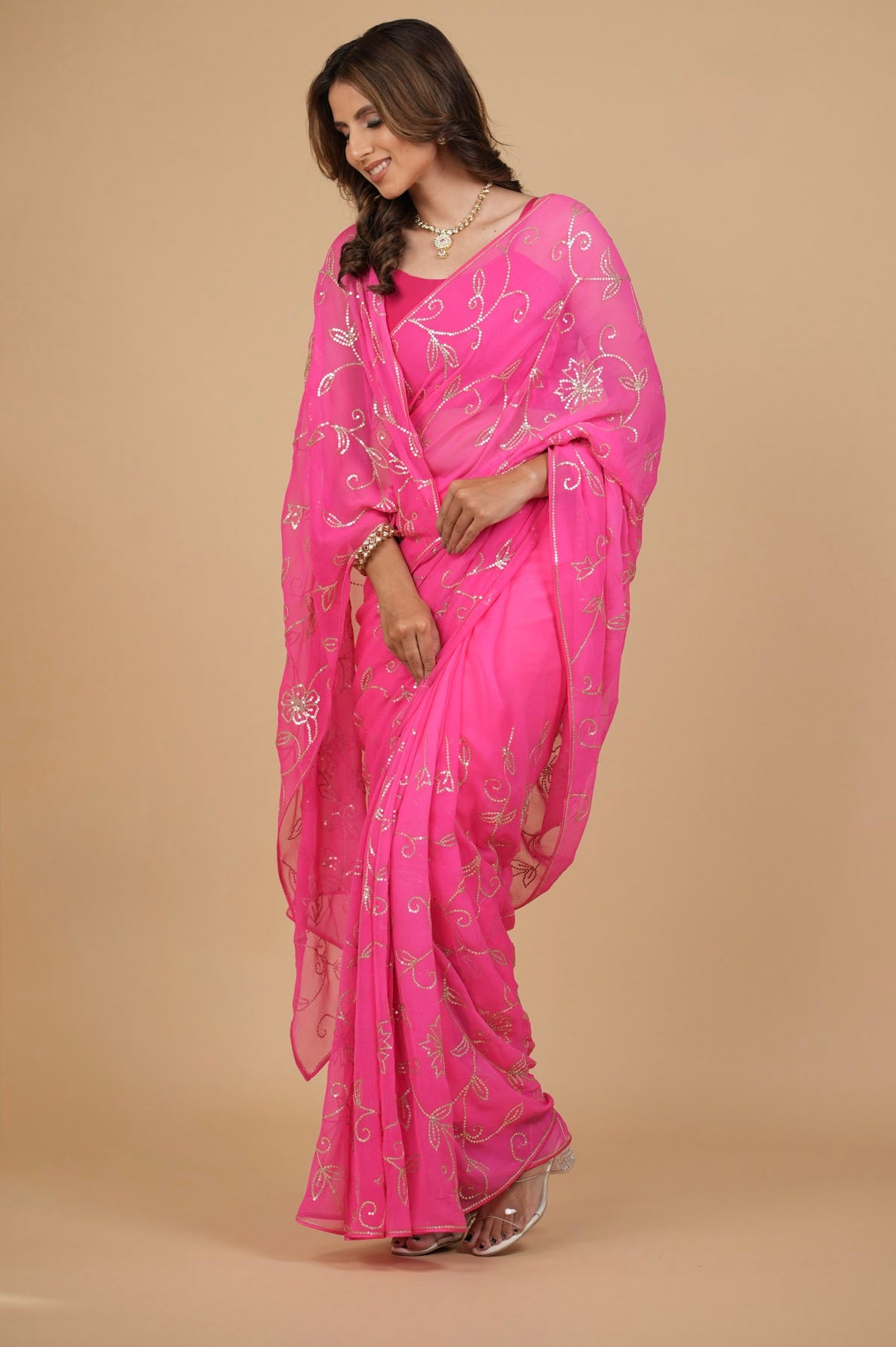 Embroidered saree