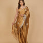 ANTIQUE GOLD CHANDERI SOFT TISSUE SAREE WITH ZARDOZI WORK MOTIFS