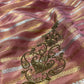 PINK COLOUR TISSUE HAND EMBROIDERED SAREE EMBELLISHED WITH ZARDOZI WORK