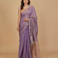 LILAC CHANDERI TISSUE SAREE WITH INTRICATE GOLDEN ZARDOZI MOTIFS
