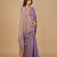 LILAC CHANDERI TISSUE SAREE WITH INTRICATE GOLDEN ZARDOZI MOTIFS