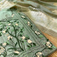 SEA GREEN COLOUR CHANDERI JAMDANI UNSTITCHED SUIT