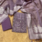 PURPLE COLOUR CHANDERI JAMDANI UNSTITCHED SUIT