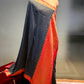 TEAL BLUE COLOUR GEORGETTE KHADDI SAREE WITH CONTRAST BORDER & PALLA EMBELLISHED WITH ZARI WEAVES