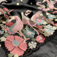 ( DELIVERY IN 20-25 DAYS ) BLACK COLOUR TUSSAR SILK EMBROIDRED SAREE EMBELLISHED WITH RESHSM EMBROIDERY