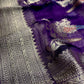 PURPLE COLOUR ORGANZA SILK SAREE EMBELLISHED WITH ZARI WEAVES - Kothari Sons