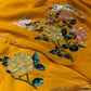 YELLOW COLOUR PURE CHIFFON HAND EMBROIDERED SAREE EMBELLISHED WITH SEQUINS KARDHANA & ZARI WORK