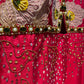 FUCHSIA PINK COLOUR SILK JUMPSUIT EMBELLISHED WITH SEQUINS, BEADS & PEARL WORK