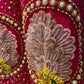 FUCHSIA PINK COLOUR SILK JUMPSUIT EMBELLISHED WITH SEQUINS, BEADS & PEARL WORK