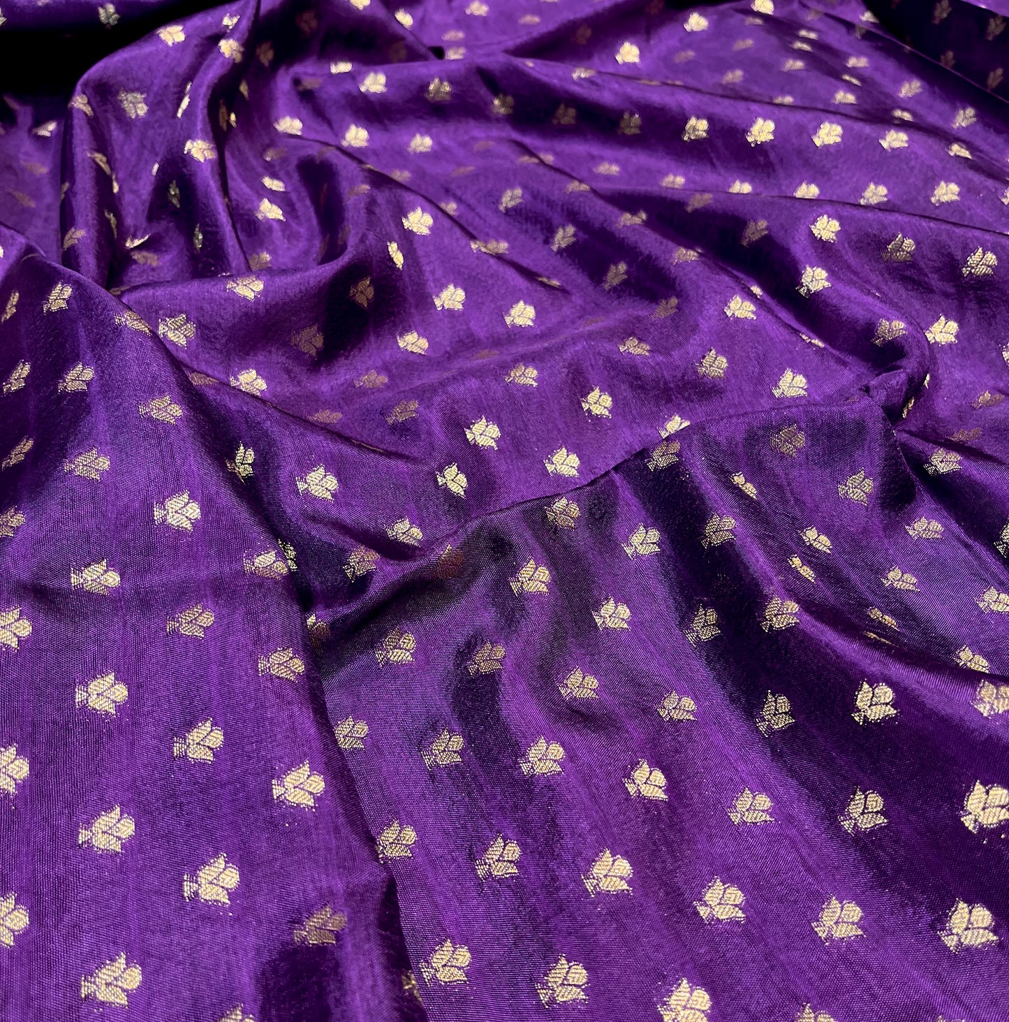 PURPLE COLOUR PLANT BASED SILK BROCADE SAREE EMBELLISHED WITH ZARI WEAVES - Kothari Sons