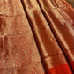 ORANGE COLOUR PLANT BASED BROCADE SAREE eWITH ZARI WEAVES - Kothari Sons