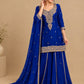 ROYAL BLUE COLOUR SHARARA SUIT SET EMBELLISHED WITH SEQUINS & KASAB EMBROIDERY