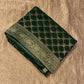 GREEN COLOUR GEORGETTE KHADDI SAREE EMBELLISHED WITH RESHAM WEAVE