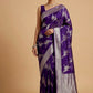 PURPLE COLOUR ORGANZA SILK SAREE EMBELLISHED WITH ZARI WEAVES - Kothari Sons
