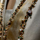 OFF WHITE SILK HIGH-LOW INDOWESTERN TALL DRESS EMBELLISHED WITH BEADS WORK ( PANT WITH CROP TOP BLOUSE & SHRUG )