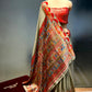 PISTA COLOUR DOLA SILK PICHWAI WEAVE SAREE WITH CONTRAST BLOUSE