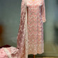 PASTEL PINK COLOUR GEORGETTE TISSUE READYMADE EMBROIDERED SUIT EMBELLISHED WITH RESHAM WORK