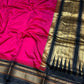 HOT PINK COLOR PURE GADWAL SILK SAREE WITH CONTRAST BORDER & PALLA EMBELLISHED WITH ZARI WEAVES