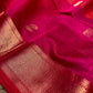 SHADED PINK MAHESHWARI SILK SAREE WITH ZARI BORDER - Kothari Sons