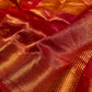 SHADED PINK MAHESHWARI SILK SAREE WITH ZARI BORDER - Kothari Sons