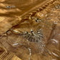 GOLDEN COLOUR MACLINO HAND EMBROIDERED SAREE EMBELLISHED WITH AARI, CUTDANA & SEQUINS WORK ( DELIVERY IN 20-25 DAYS )