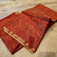 ( DELIVERY IN 15-20 DAYS ) RED COLOUR PURE CHANDERI SAREE EMBELLISHED WITH ZARI WEAVES