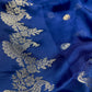 BLUE COLOUR KOTA DORIA SAREE WITH ZARI BORDER & BUTTI - Kothari Sons