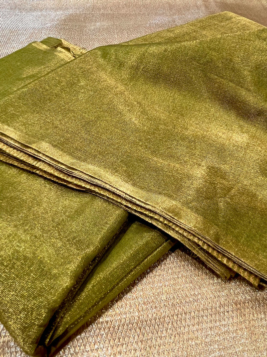 GREEN COLOUR PURE CHANDERI SAREE EMBELLISHED WITH ZARI WEAVES