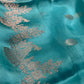 CYAN BLUE COLOUR KOTA DORIA SAREE WITH ZARI BORDER & BUTTI - Kothari Sons