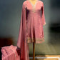 PINK COLOUR CHINON READYMADE SUIT WITH PALAZZO PANT