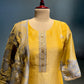 YELLOW COLOUR TISSUE READYMADE SUIT