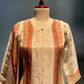 BEIGE COLOUR CREPE TISSUE READYMADE SUIT