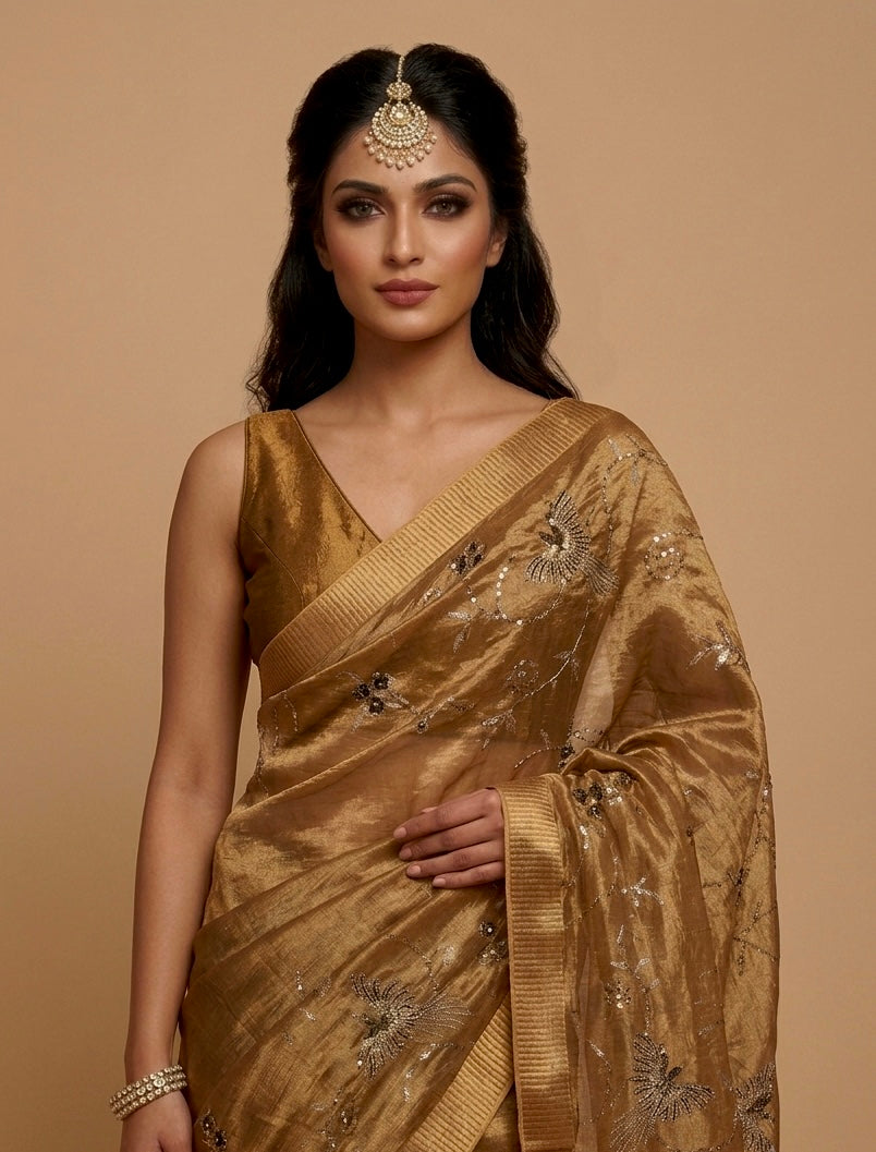 Embroidered saree
