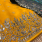 YELLOW COLOUR JEORGETTE UNSTITCHED SUIT WITH GOTA PATTI WORK