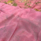 PINK FLORAL PRINTED CHIFFON SAREE WITH CHINON BLOUSE - Kothari Sons