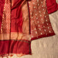 RED COLOUR CHANDERI SILK PRINTED UNSTITCHED SUIT