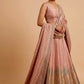 BLUSH PINK BANARASI LEHENGA WITH DUPATTA & MONOTONE UNSTITCHED BLOUSE