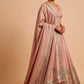 BLUSH PINK BANARASI LEHENGA WITH DUPATTA & MONOTONE UNSTITCHED BLOUSE