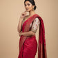 RANI COLOUR PLANT-BASED SILK SAREE WITH WOVEN ZARI BORDER, BOOTIES, PALLA & KASHMIRI KANI READYMADE BLOUSE