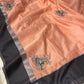 PEACH COLOUR MAHESHWARI HAND EMBROIDERED SAREE EMBELLISHED WITH SEQUINS & ZARDOZI WORK