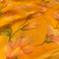 MUSTARD COLOUR PRINTED CHIFFON SAREE (30gm) ( DELIVERY IN 15-20 DAYS ) - Kothari Sons