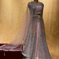 PINK COLOR NET EMBROIDERED SKIRT WITH CROP TOP BLOUSE, SHRUG & DUPATTA EMBELLISHED WITH ZARI & MIRROR WORK