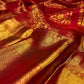 RED COLOUR KANJIVARAM SILK SAREE EMBELLISHED WITH ZARI WEAVES