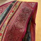 GREY COLOUR PRINTED DOLA SILK SAREE WITH ZARI BORDER